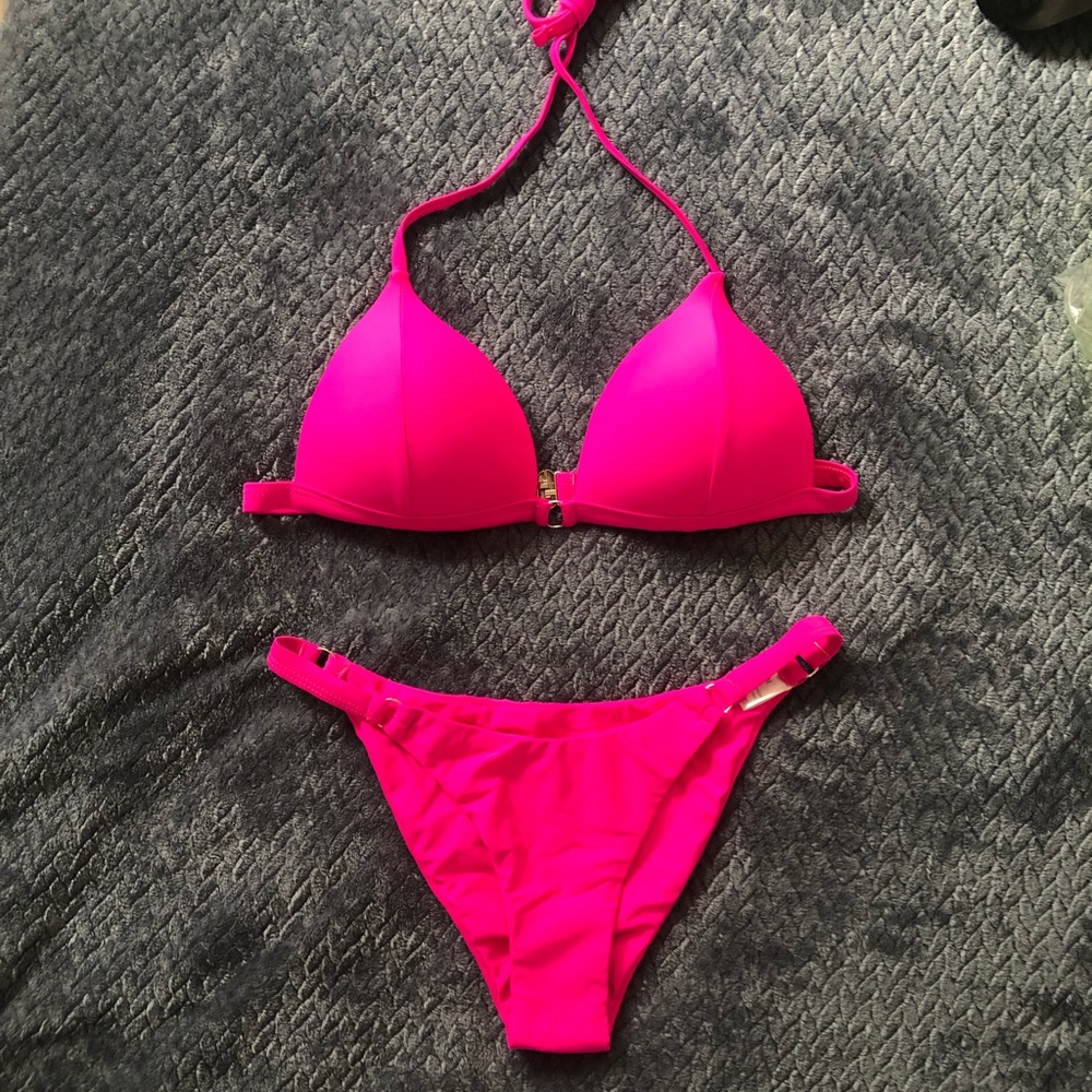 Hot pink bikini